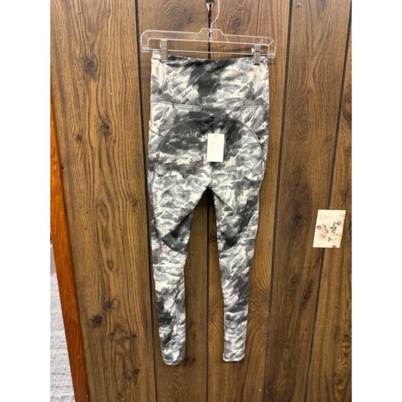 BSP Ladies Small Gray & White Tie-Dye Leggings With Pockets - Picture 2 of 3